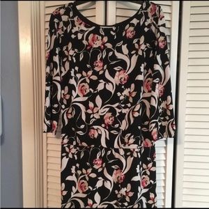 WHBM Floral Pattern Drop Waist Dress